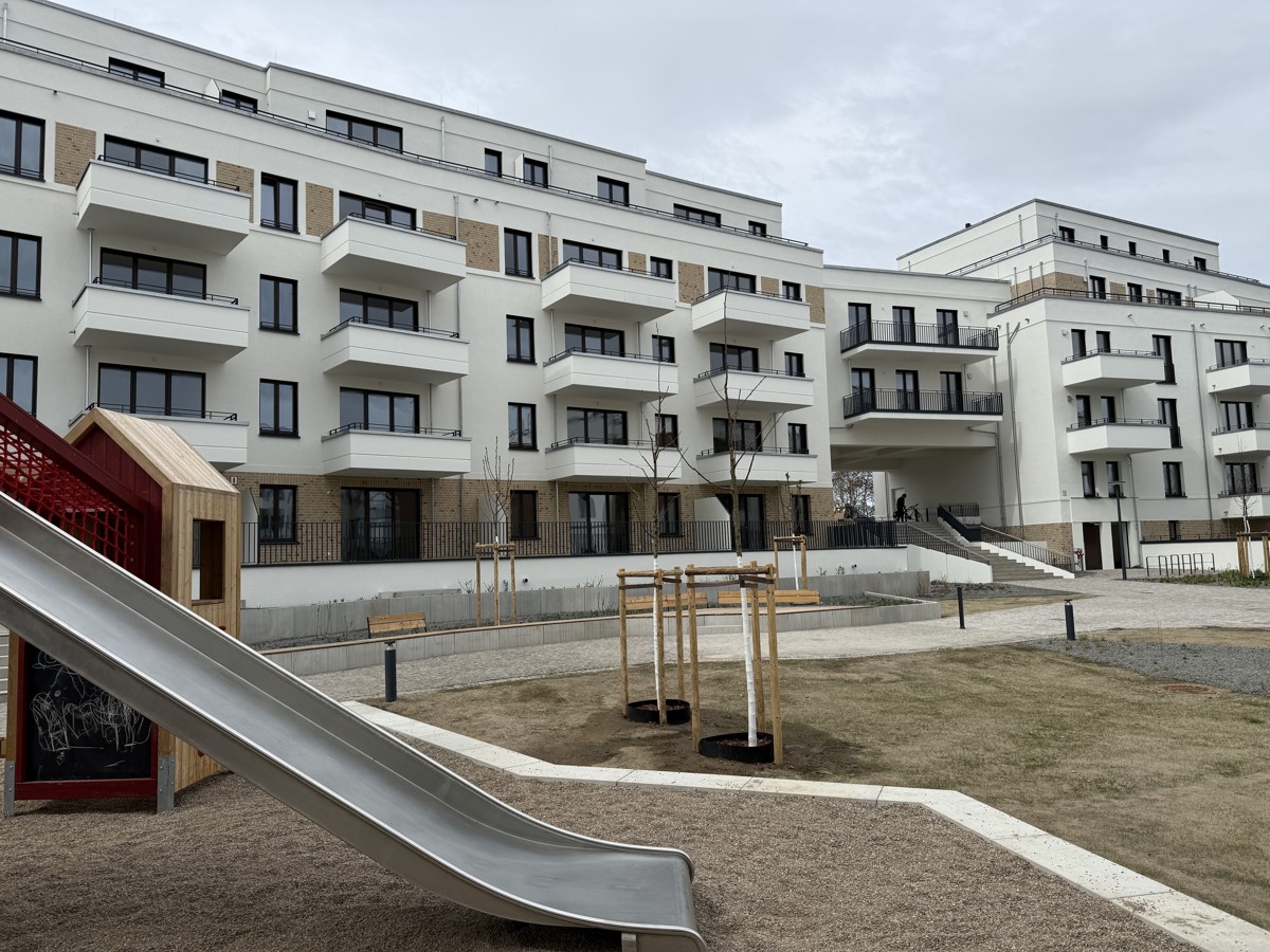 Blick zu den Balkonen