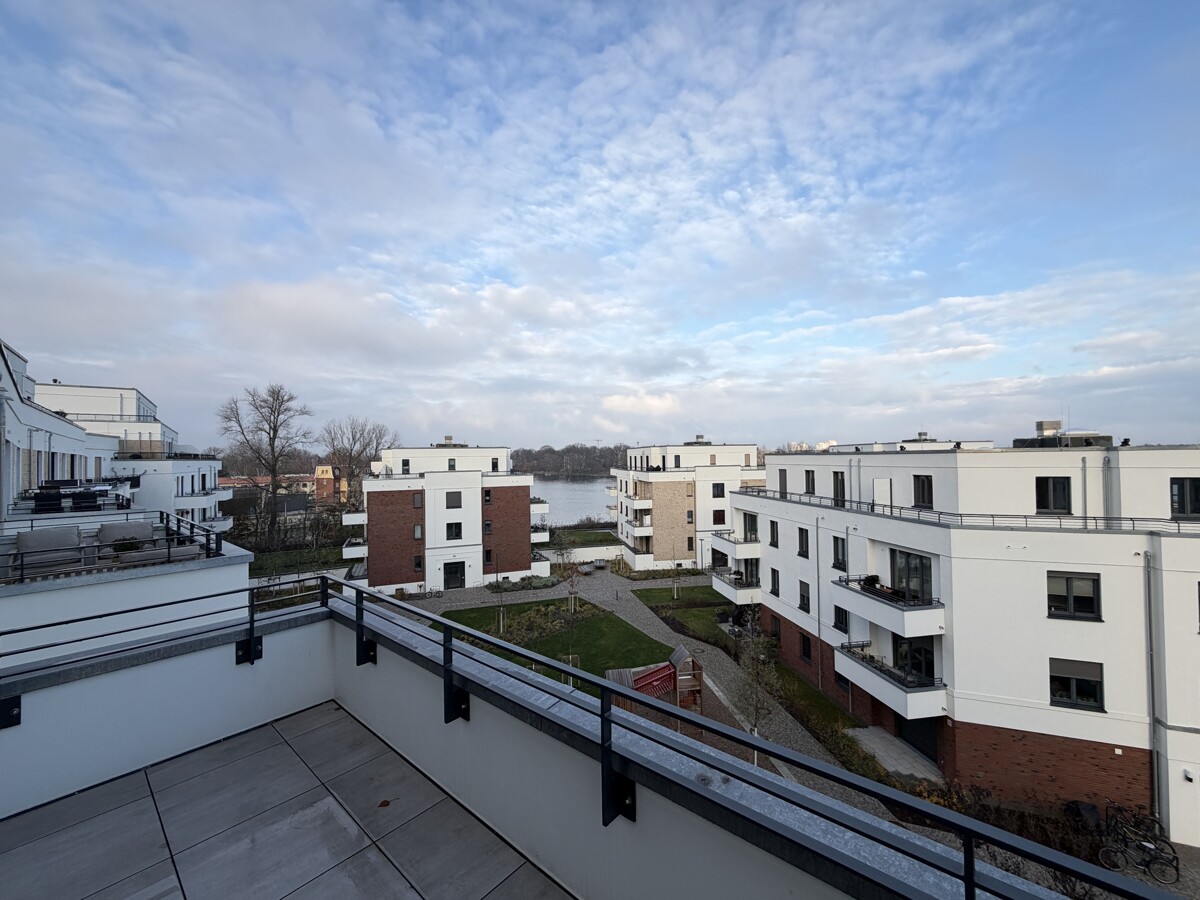 Blick vom Balkon - bis zur Dahme