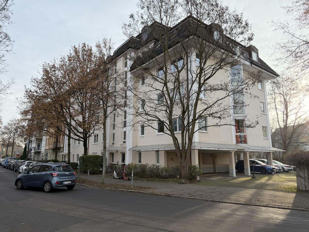 Blick zur Wohnanlage