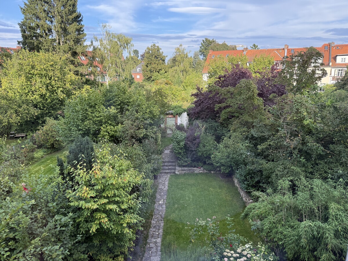 Blick vom OG in den Garten